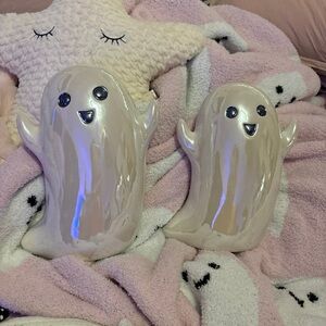 SOLD White iridescent ghosts x2